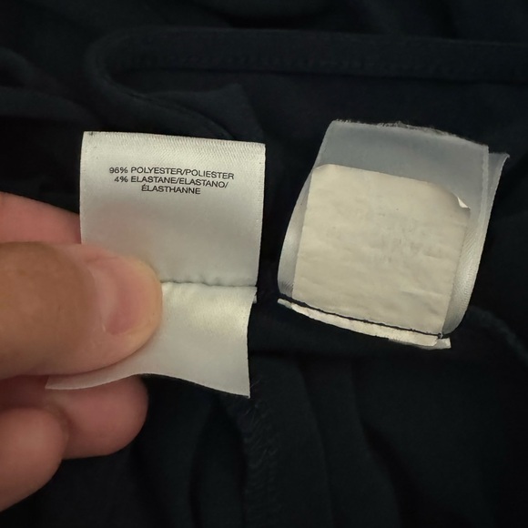 Women’s Anne Klein short sleeve deep v-neck dark teal wrap dress 6 - Picture 7 of 7